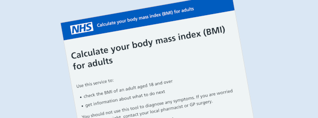 BMI for adults banner