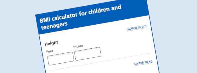 BMI for children and teens banner